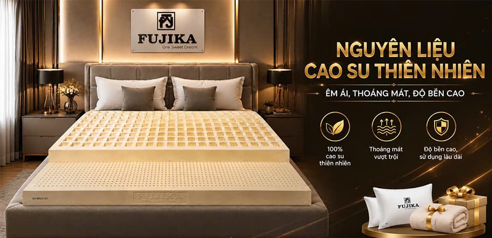 Nệm cao su thiên nhiên fujika
